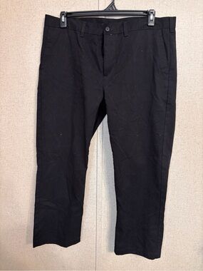 George Black Straight chino dress pants for men button pockets 38/29